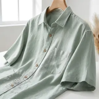 Tkanina wiskozowa z lnem WASHED mint