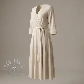 Tkanina wiskozowa z lnem WASHED light beige