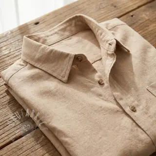 Tkanina wiskozowa z lnem WASHED beige