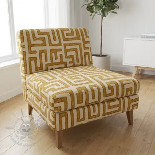 Tkanina dekoracyjna RAFFIA ocre