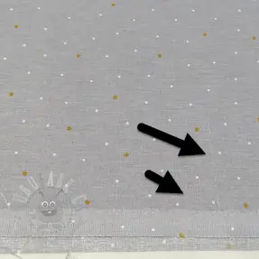 Bawełniana tkanina Sweet bear star light grey ORGANIC 2nd class
