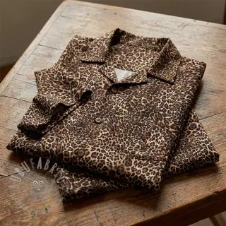Wiskoza RADIANCE Skinny brown digital print
