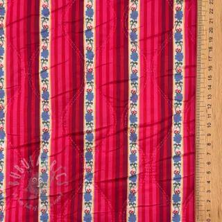 Bawełniana tkanina VOILE STEPPED Paisley flowers white digital print