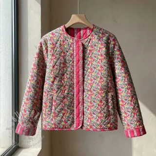 Bawełniana tkanina VOILE STEPPED Paisley flowers white digital print