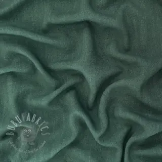 Tkanina wiskozowa z lnem WASHED dark green