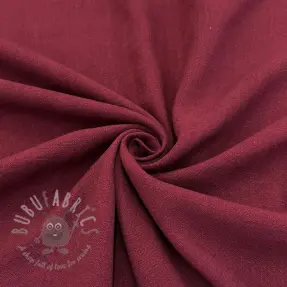 Tkanina wiskozowa z lnem WASHED wine red