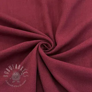 Tkanina wiskozowa z lnem WASHED wine red