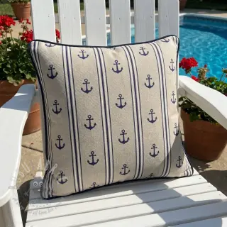 Tkanina dekoracyjna Linenlook Stripe Maritime