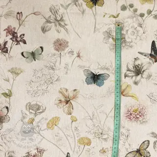 Tkanina dekoracyjna Linenlook Butterfly dreamy flower digital print
