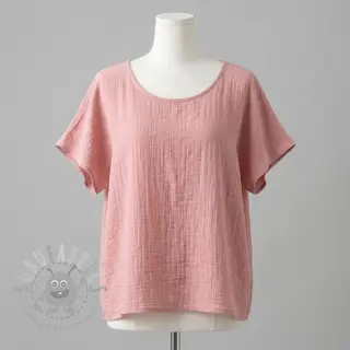 Bawełniana tkanina SLUB WASHED old rose