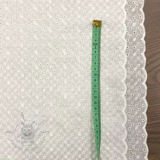 Bawełniana tkanina EMBROIDERY Daniela white