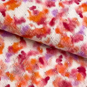 Bawełniana tkanina EMBROIDERY Paint brush design A