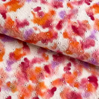 Bawełniana tkanina EMBROIDERY Paint brush design A