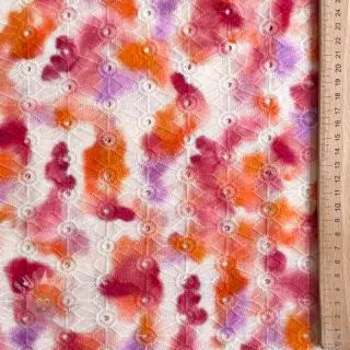 Bawełniana tkanina EMBROIDERY Paint brush design A