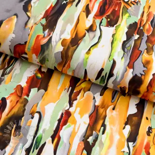 Bawełniana tkanina SATIN STRETCH Abstract paint