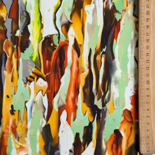 Bawełniana tkanina SATIN STRETCH Abstract paint