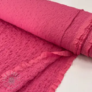 Bawełniana tkanina SMOGGED EMBROIDERY pink