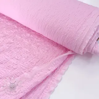 Bawełniana tkanina SMOGGED EMBROIDERY light pink