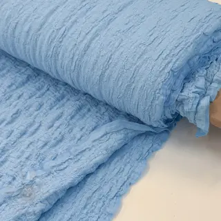 Bawełniana tkanina SMOGGED EMBROIDERY light blue
