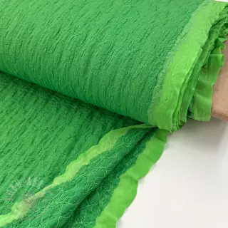 Bawełniana tkanina SMOGGED EMBROIDERY green