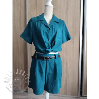Muślin double gauze dark cyan