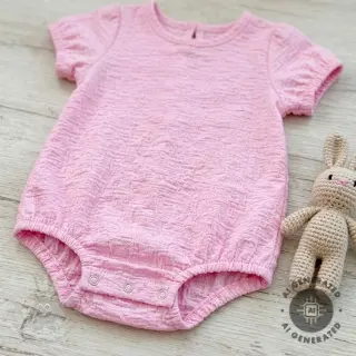 Bawełniana tkanina SMOGGED EMBROIDERY light pink