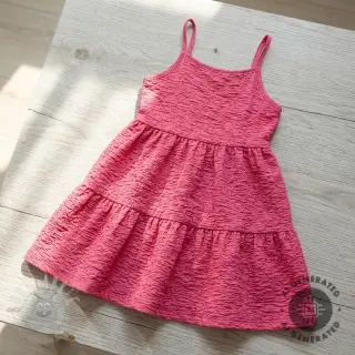 Bawełniana tkanina SMOGGED EMBROIDERY pink