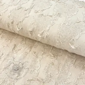 Bawełniana tkanina z lnem JACQUARD RUFFLE