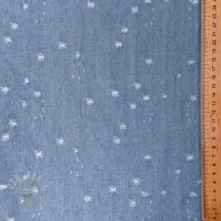 JEANS DENIM 6 OZ Uneven Small Holes light blue