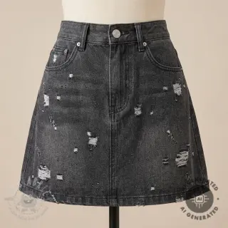 JEANS DENIM 6 OZ Big Holes black