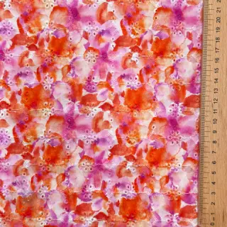 Bawełniana tkanina EMBROIDERY Viola peach digital print