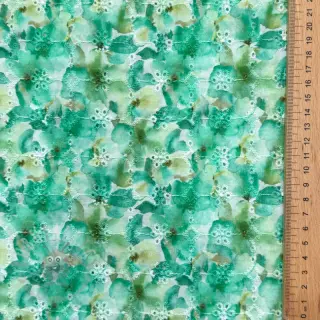 Bawełniana tkanina EMBROIDERY Viola green digital print