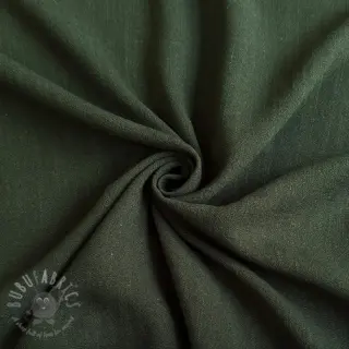Tkanina wiskozowa z lnem WASHED army green