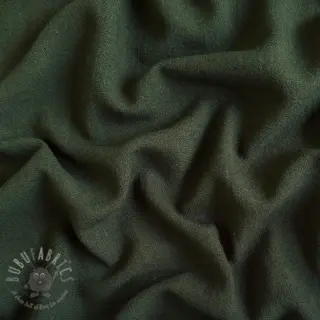 Tkanina wiskozowa z lnem WASHED army green
