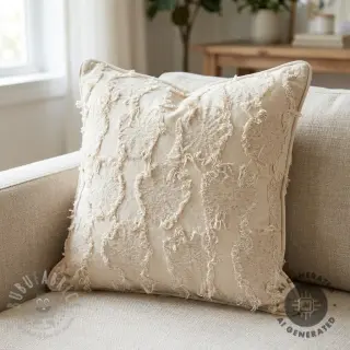 Bawełniana tkanina z lnem JACQUARD RUFFLE