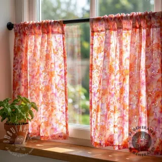 Bawełniana tkanina EMBROIDERY Viola peach digital print