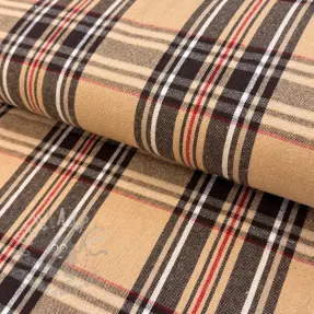 Tkanina dekoracyjna Ecossais beige coffee