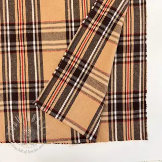Tkanina dekoracyjna Ecossais beige coffee