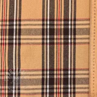 Tkanina dekoracyjna Ecossais beige coffee