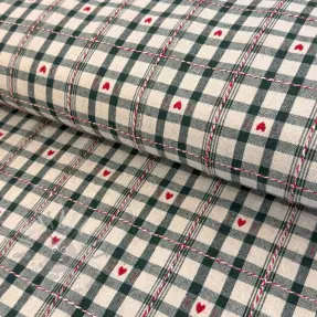 Tkanina dekoracyjna jacquard Villars ecru vert