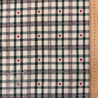Tkanina dekoracyjna jacquard Villars ecru vert