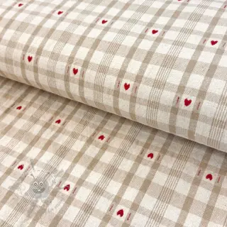 Tkanina dekoracyjna jacquard Ollon ficelle rouge
