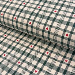Tkanina dekoracyjna jacquard Ollon vert rouge