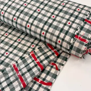 Tkanina dekoracyjna jacquard Ollon vert rouge