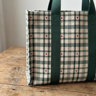 Tkanina dekoracyjna jacquard Ollon vert rouge
