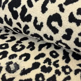 Tkanina płaszczowa TEDDY JACQUARD Animal skin black