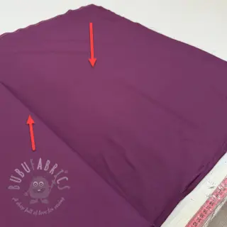 Tkanina z bawełny i wiskozy aubergine 2nd class