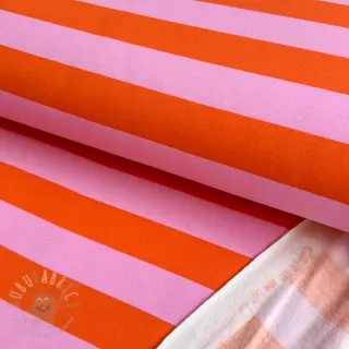 Dresówka drapana SOFT Stripes orange