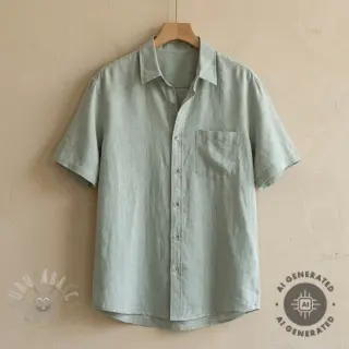 Len z bawełną PLAIN mint