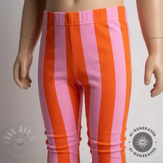 Dresówka drapana SOFT Stripes orange